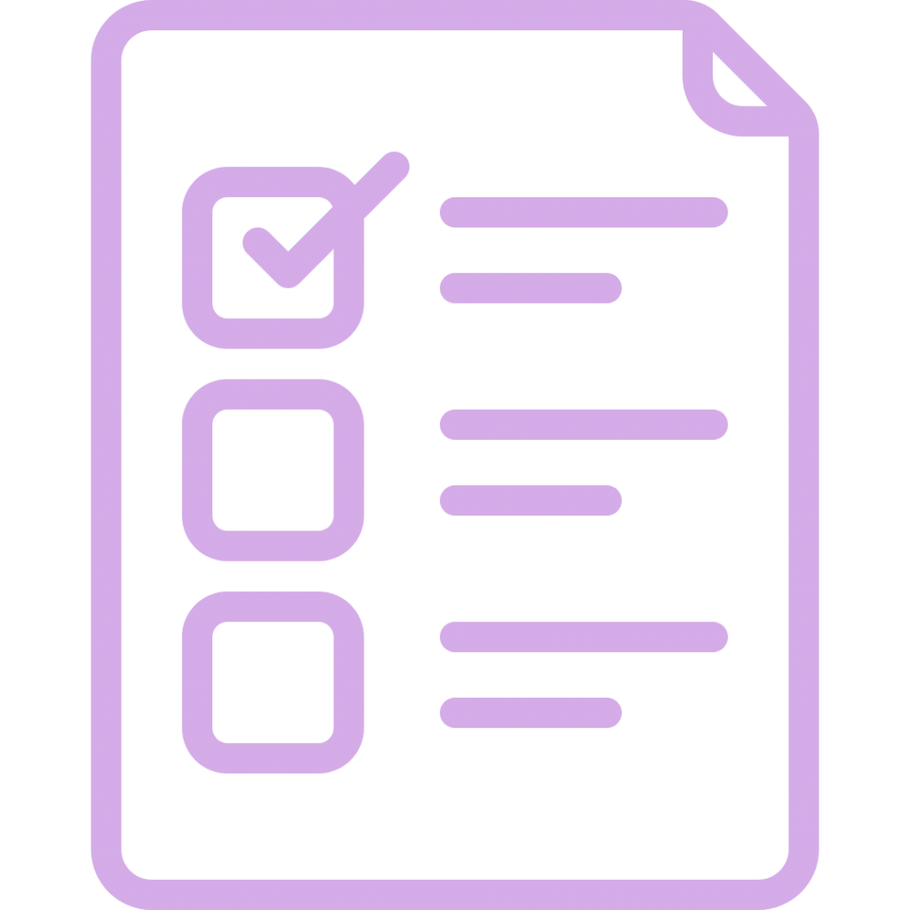 a purple checklist on a white background. In a blog for Engaging Distracted Students 