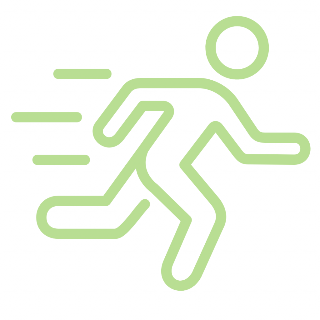 The image depicts a person running.