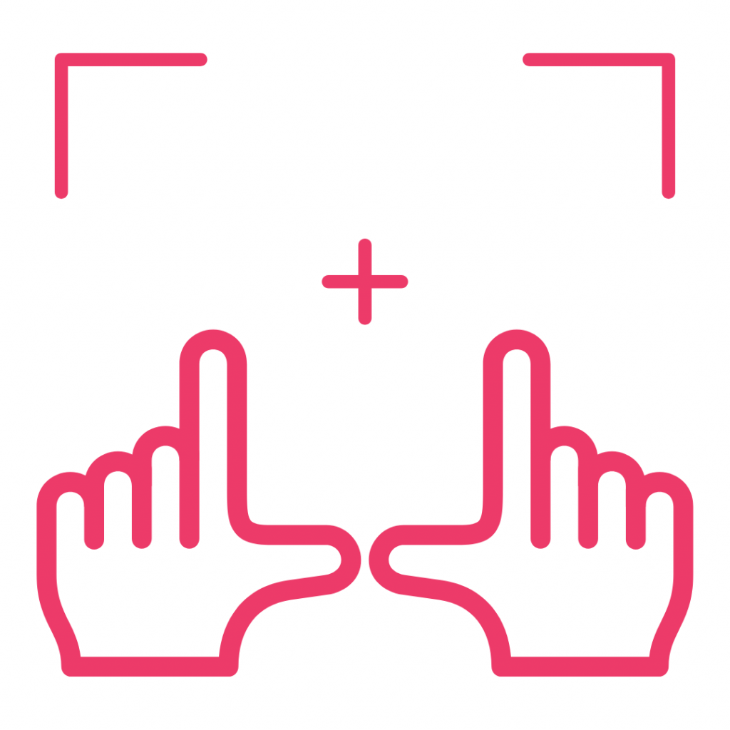 A pair of hands forming a frame. This image is often used to represent framing a photo or scene, focusing attention on a particular subject, or symbolizing the act of capturing or creating something.