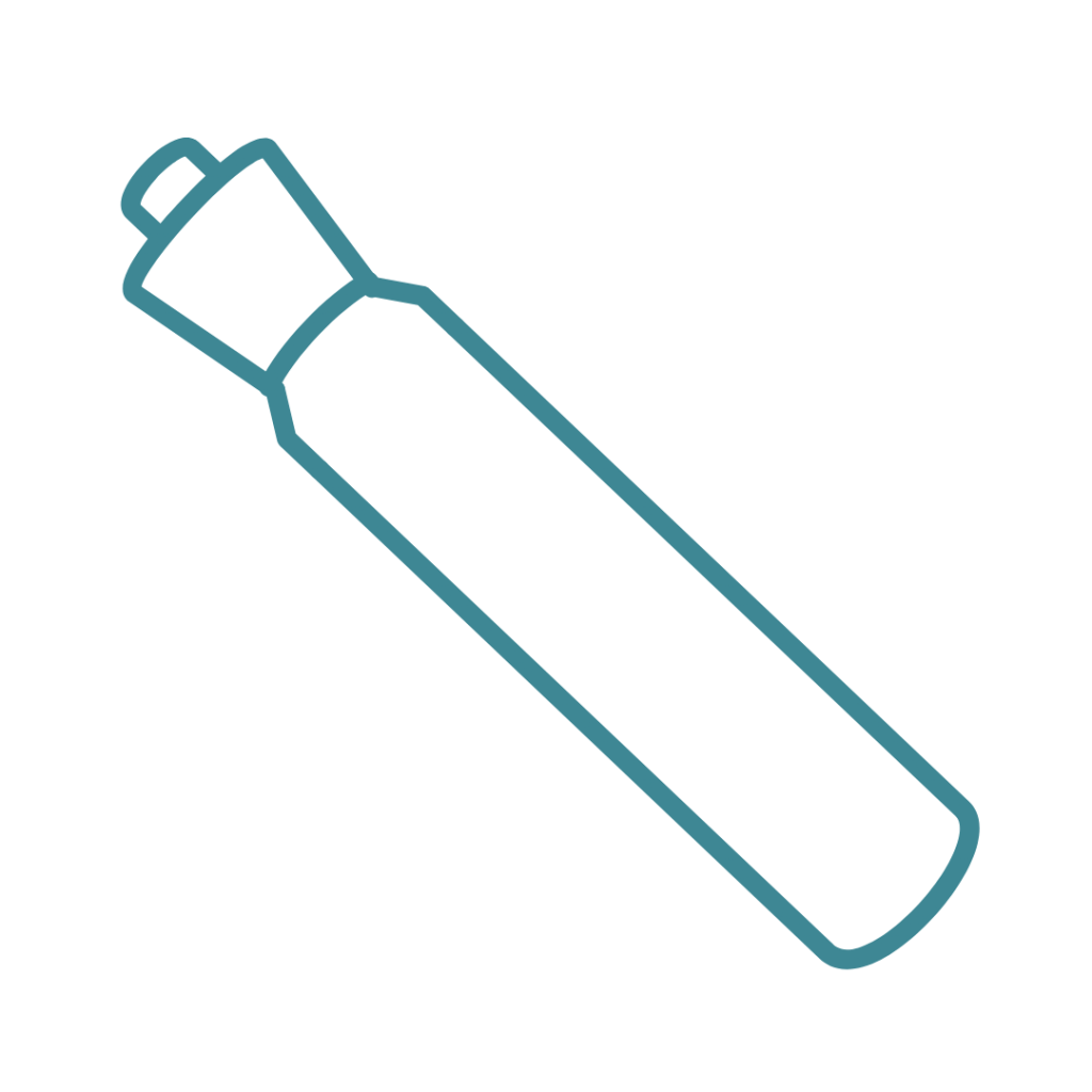 A line drawing of a marker with a cap.
