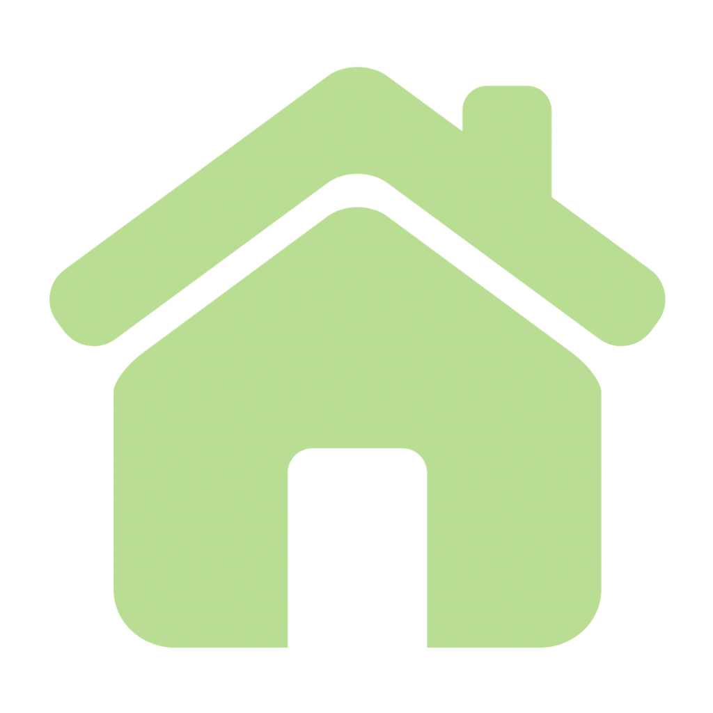 Simple icon of a house with a roof and door