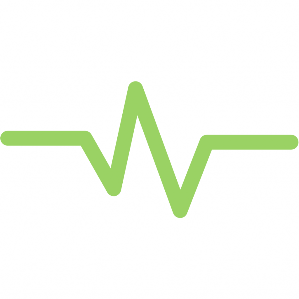Line graph showing a pulse pattern
