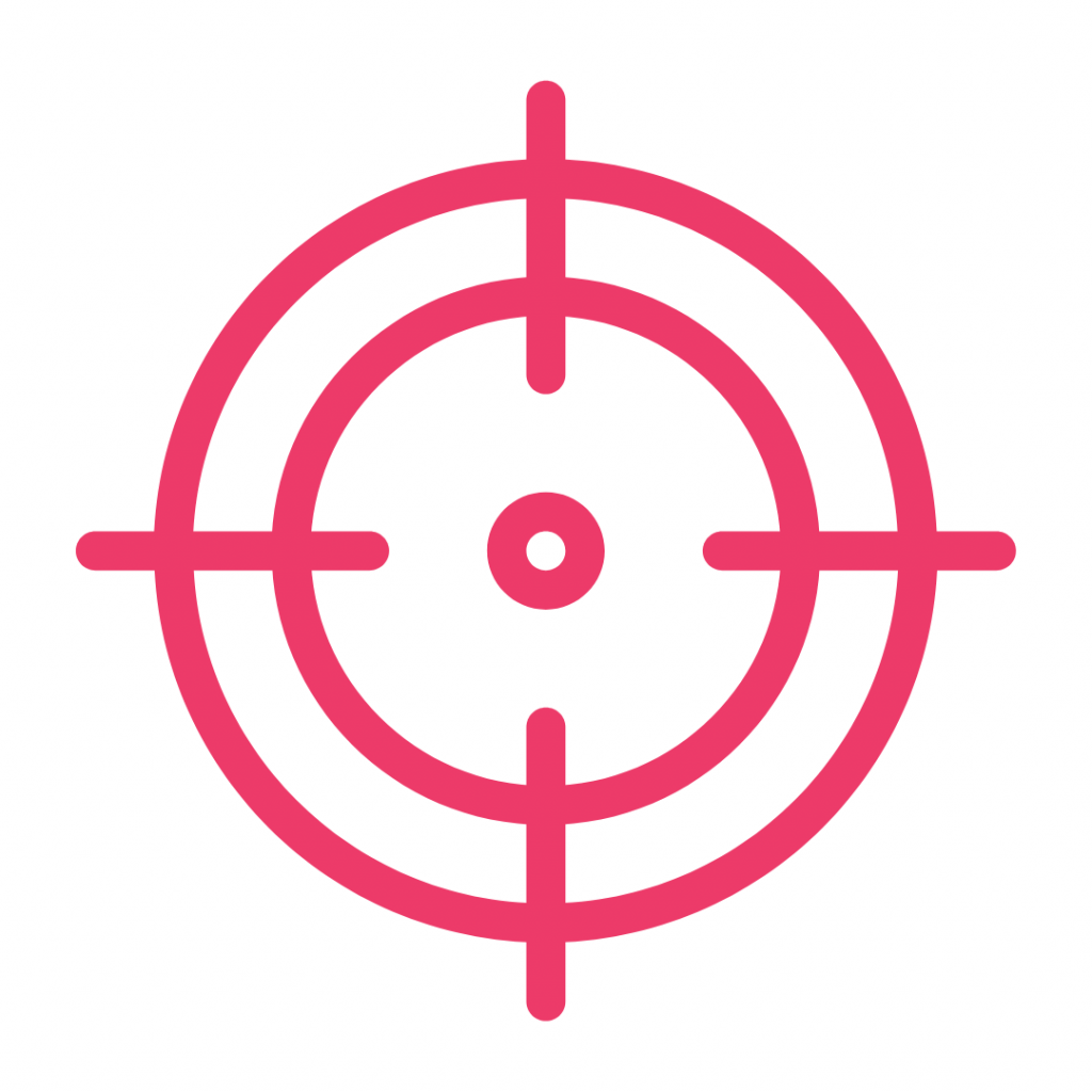 Circular target with concentric rings and a central bullseye